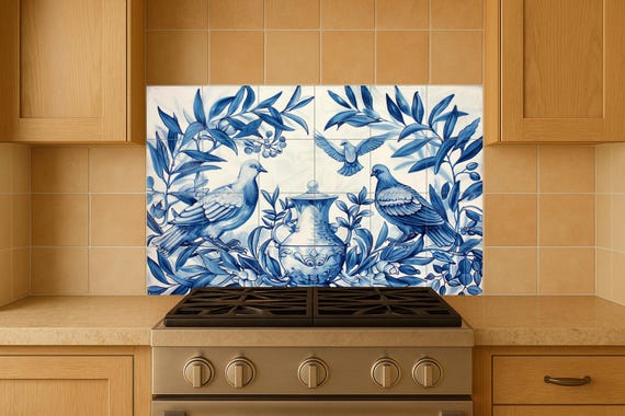 Mural de paloma azul — vista 4
