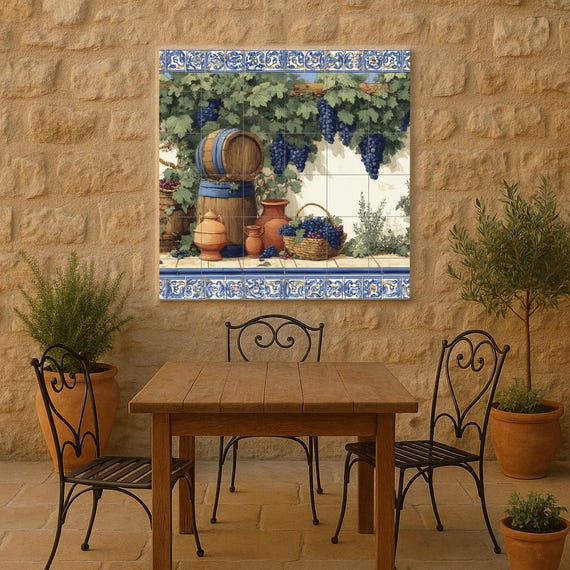Mural de azulejos de viñedo — vista 2