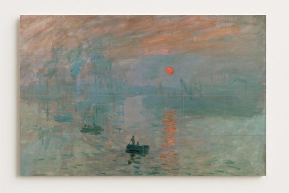 Mural de azulejos "Impresión de Monet — vista 2