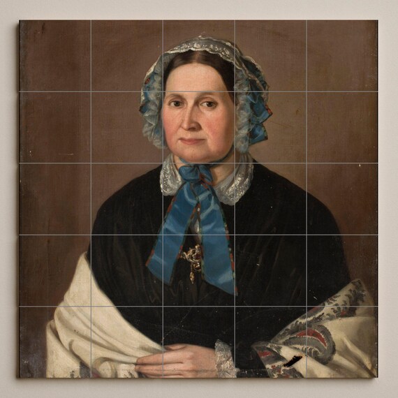 Mural de retrato de mujer victoriana — vista 3