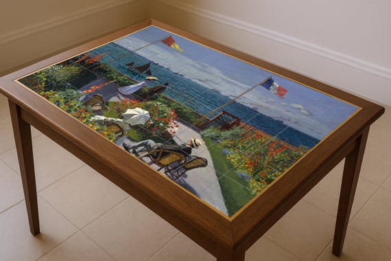 Mural de azulejos del Jardín de Monet en Sainte Adresse