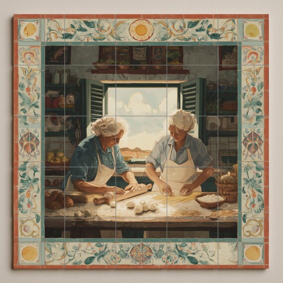 Nonnas italianas preparando pasta — vista 3