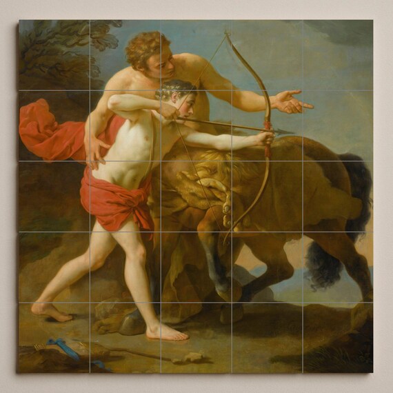 Mural de azulejos de Aquiles y Quirón — vista 3