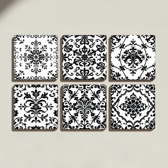 Damasco - Decoración parisina en blanco y negro — vista 3
