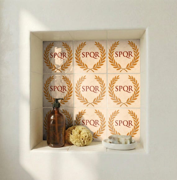 SPQR romano corona de laurel — vista 4