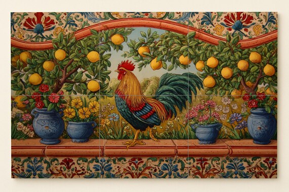Mural de gallo — vista 2