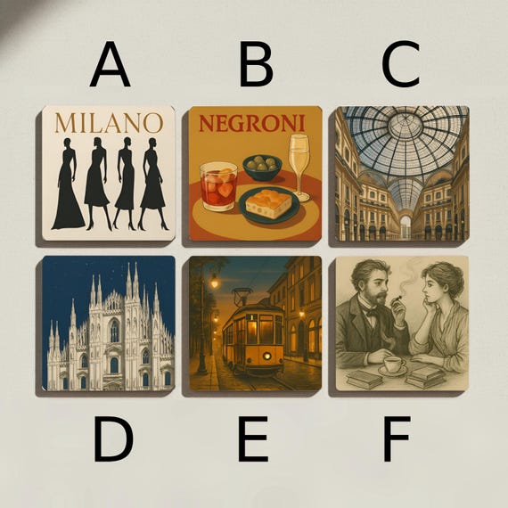 Milan Ceramic Coasters — vista 2
