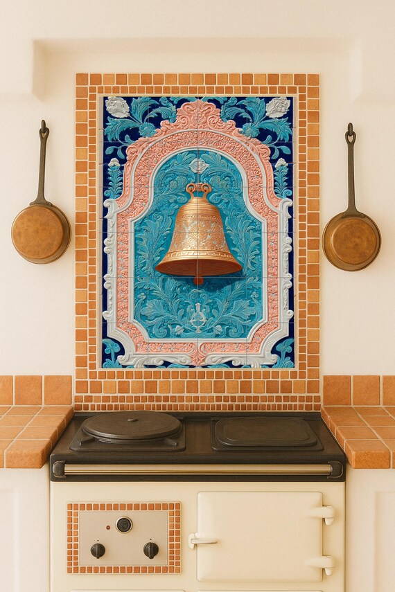 Campana Dorada en Arco Ornamental — vista 2