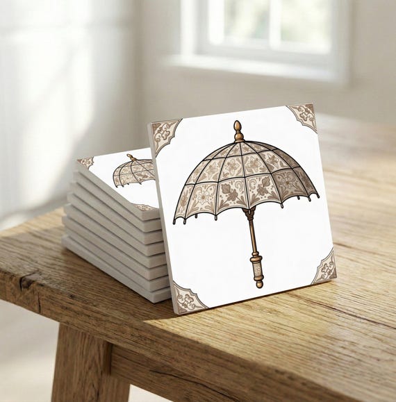Parasol vintage — Azulejo decorativo de Cerámicas La Noria