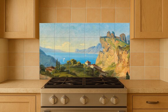 Mural de azulejos del lago de Garda — vista 4