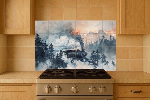 Mural de tren de vapor — vista 4