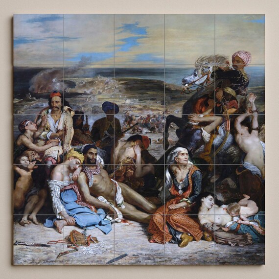 Mural de cerámica de la masacre de Quíos — vista 3