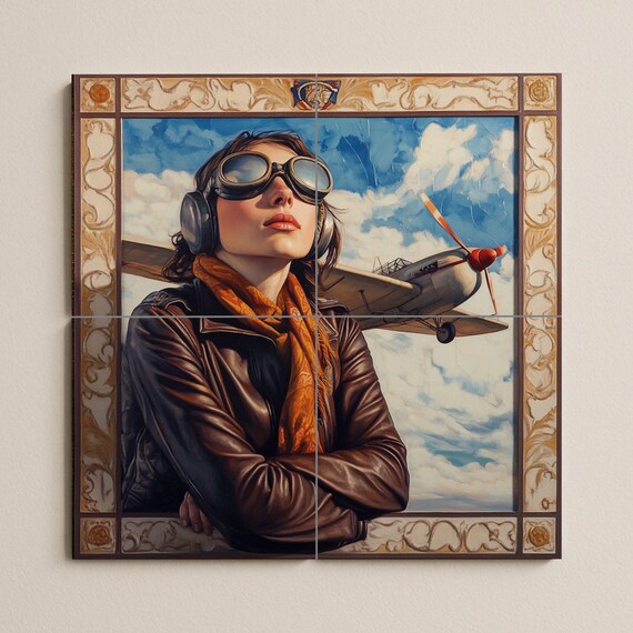Mural cerámico de aviación — vista 2