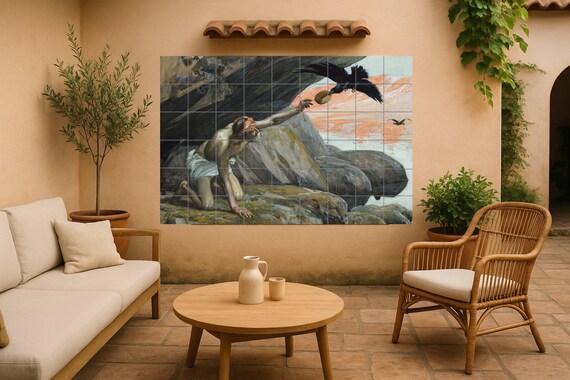 Mural del cuervo de Elías — vista 3