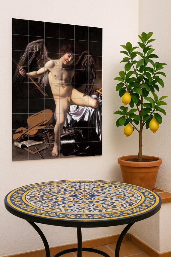 Mural de azulejos cerámicos Amor Vincit Omnia — vista 4