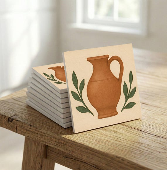 Terracota Jug mediterráneo — vista 2