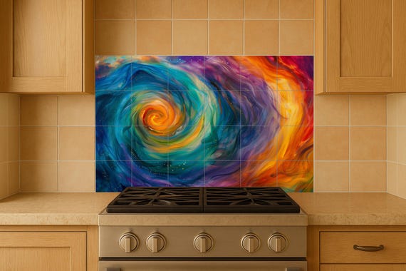 Mural de espiral de chakras — vista 4