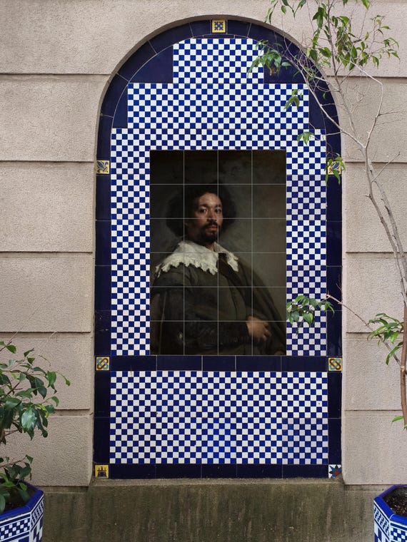Mural de azulejos cerámicos Retrato de Juan de Pareja — vista 4