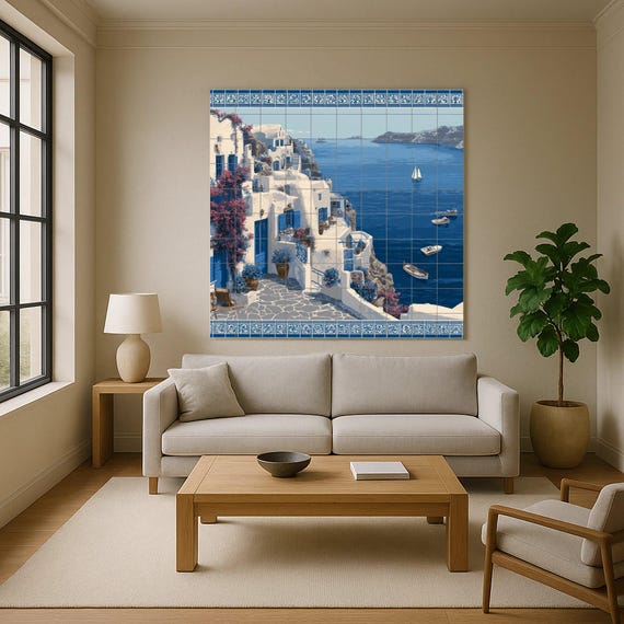 Mural costero de Santorini