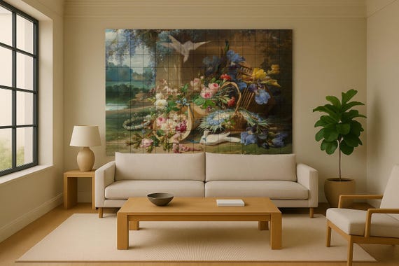 Mural de flores de bodegón — vista 4