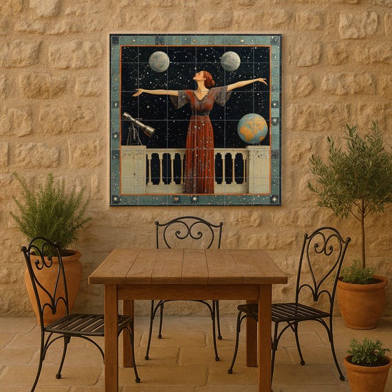 Mural cerámico astronómico — vista 2