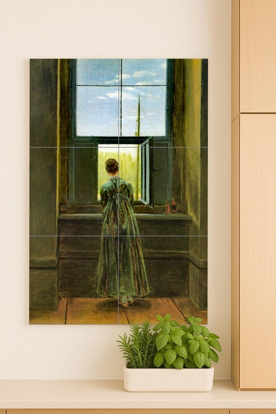 Mural de cerámica "Mujer en una ventana" — vista 4