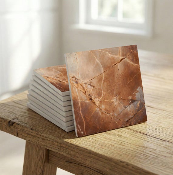 Brown mármol — Azulejo decorativo de Cerámicas La Noria