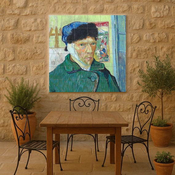 Mural de cerámica "Autorretrato con la oreja vendada" — vista 4
