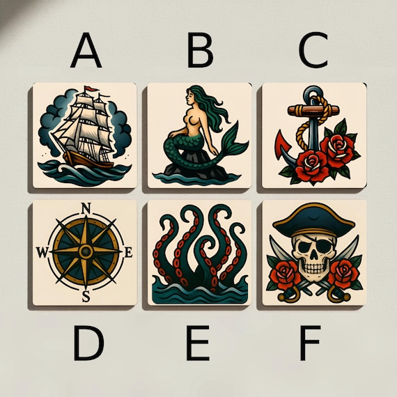 Diseño de tatuaje náutico / Arte marinero vintage — vista 2