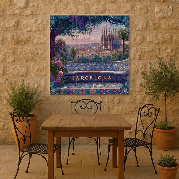 Mural de azulejos de Barcelona — vista 2