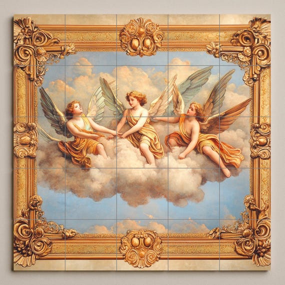 Mural cerámico Ángeles Celestiales — vista 3