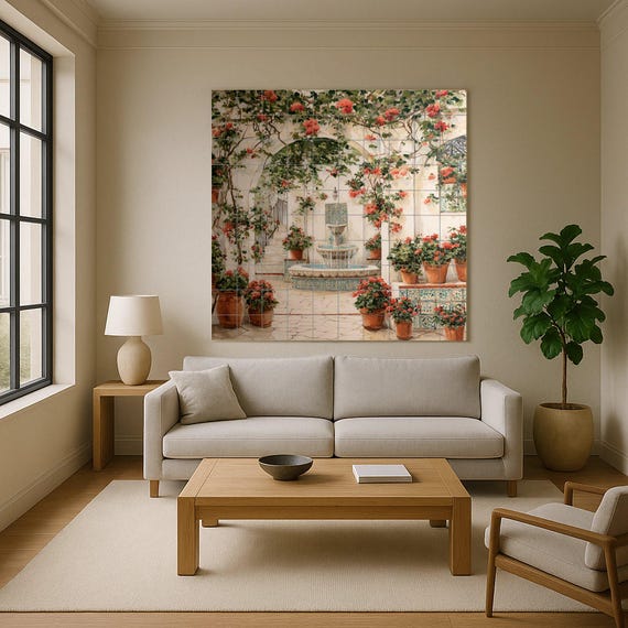 Mural de azulejos para patio andaluz — vista 4