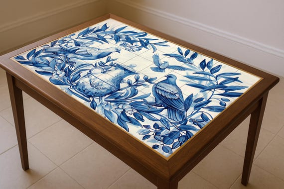 Mural de paloma azul