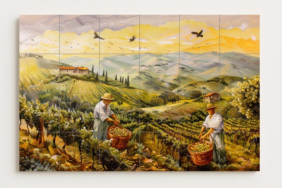 Mural de viñedo — vista 3
