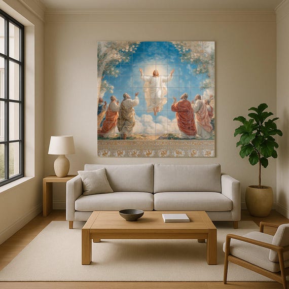 Mural de azulejos de la Ascensión de Cristo — Mural cerámico de Cerámicas La Noria