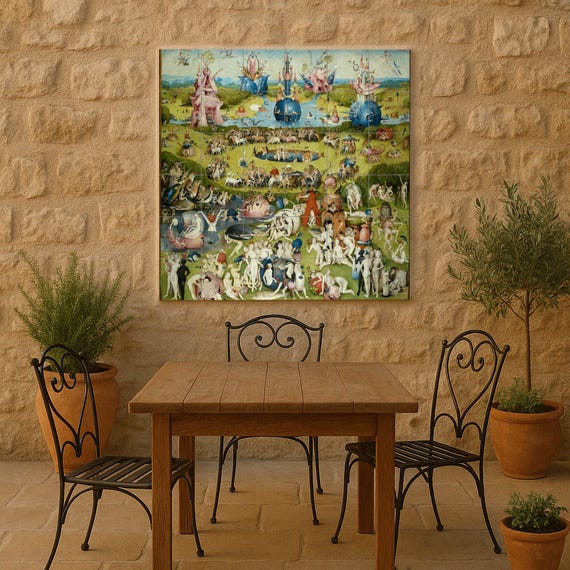Mural de azulejos del Jardín de las Delicias de El Bosco — vista 2