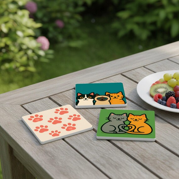 Diseño de gato de dibujos animados/Decoración de gatito juguetón, rega — vista 4