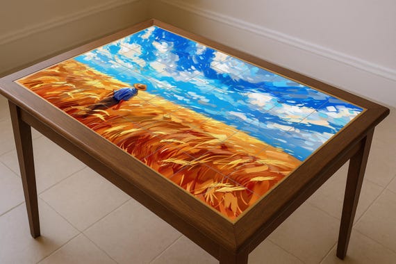 Mural de campo de trigo estilo Van Gogh