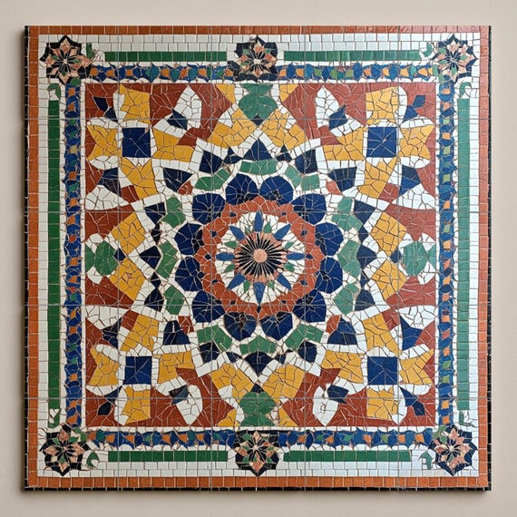 Mural cerámico marroquí con mosaico zellige — vista 3