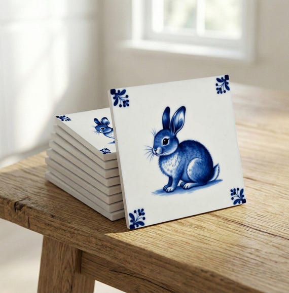 Rabbit en azul de Delft — vista 4