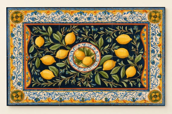 Mural de azulejos de limón — vista 2
