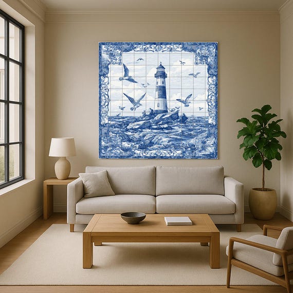 Mural de azulejos de faro — Mural cerámico de Cerámicas La Noria