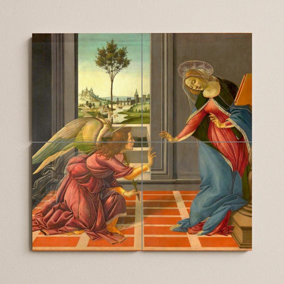 Mural de azulejos de cerámica de la Anunciación — vista 2