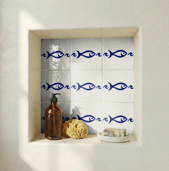 Galician pez — Azulejo decorativo de Cerámicas La Noria