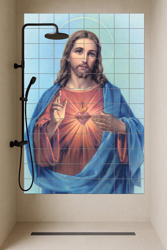 Mural cerámico del Sagrado Corazón de Cristo — vista 3