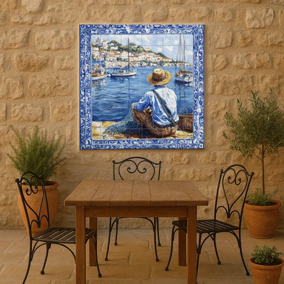 Mural cerámico de la costa adriática de Croacia — vista 2