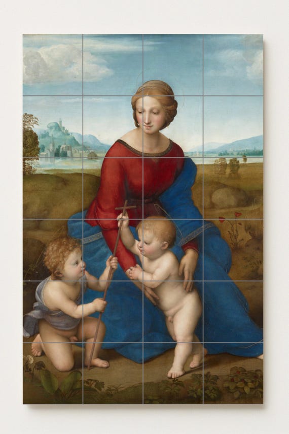 Mural de cerámica de la Virgen de los Prados — vista 2