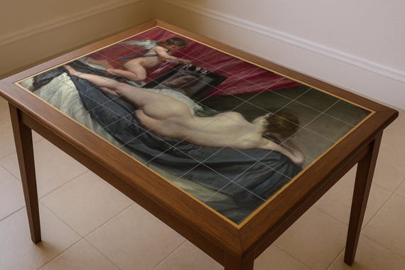 Mural de cerámica de Venus en su espejo — Mural cerámico de Cerámicas La Noria
