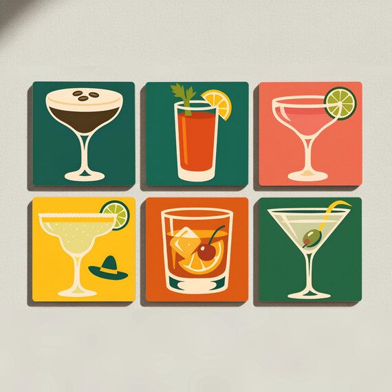 Para cócteles de mediados de siglo / Regalo de decoración de bar retro — vista 3