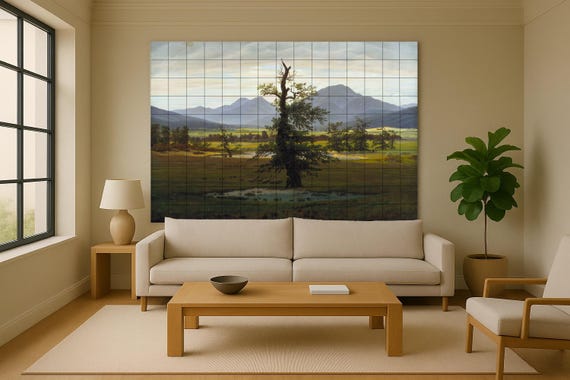 Mural de azulejos de cerámica El Árbol Solitario — vista 2